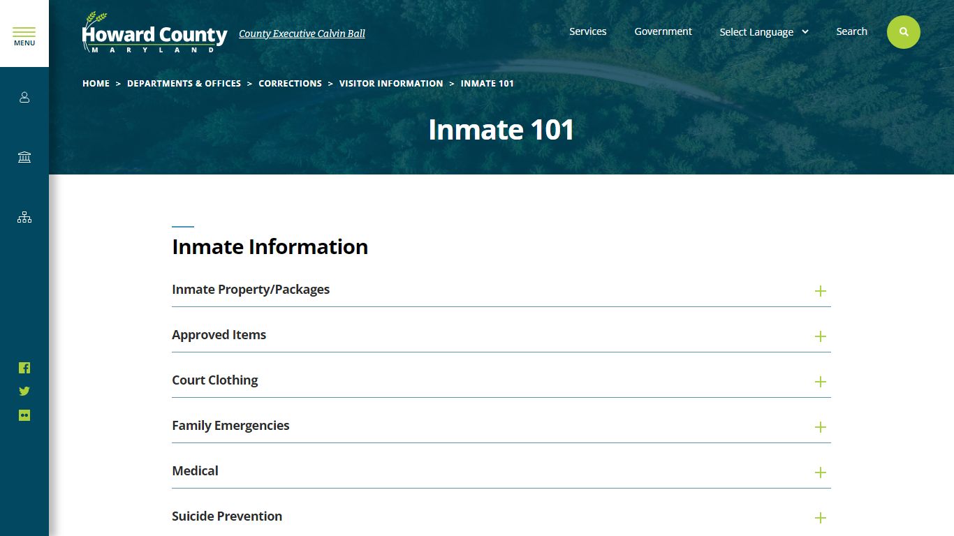 Inmate 101 | Howard County