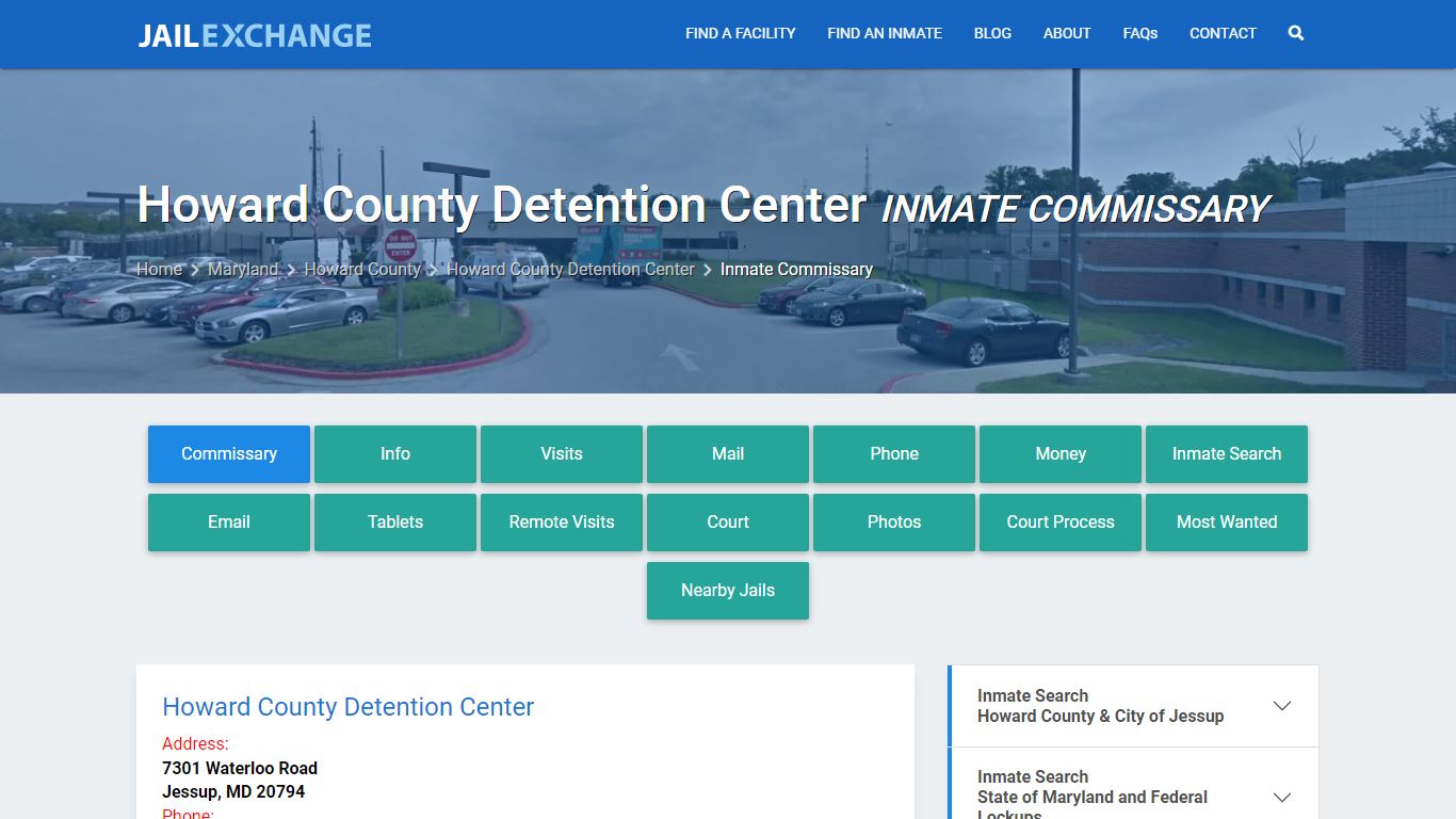 Howard County Detention Center Inmate Commissary - Jail Exchange